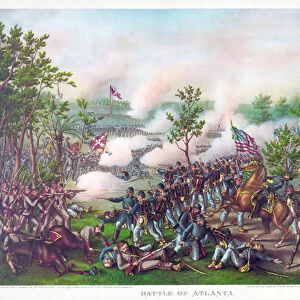 Battle of Atlanta, pub. Kurz & Allison, 1888 (colour litho)