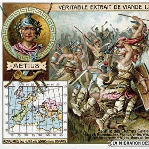 Battle of the Catalaunique fields, where the Romans, the Franks
