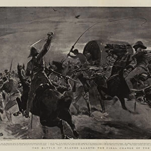 The Battle of Elands Laagte, the Final Charge of the 5th Lancers (litho)