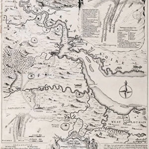 The Battle of Falkirk, 28 January 1746 (line engraving)