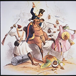 The Battle of Ferozeshah, 1845 (colour litho)