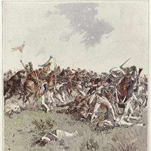 A battle of the French Revolutionary War (colour litho)