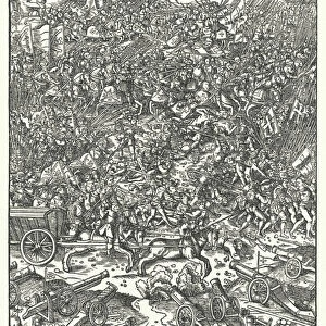 Battle of Guinegate, France, 7 August 1479 (engraving)