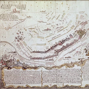 Battle of Kolin in Bohemia, 18th August 1757 (engraving)