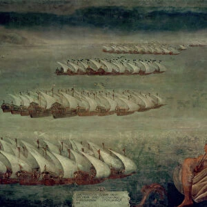 The Battle of Lepanto, 7th October 1571 (oil on canvas)