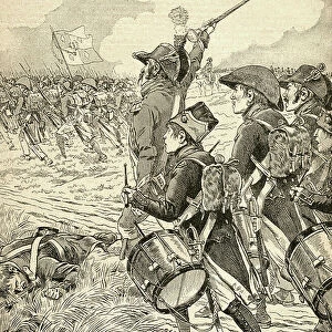 The Battle of Marengo, Italy in 1800, fought between the French forces under Napoleon Bonaparte and the Austrians. From Agenda Buvard du Bon Marche published 1917