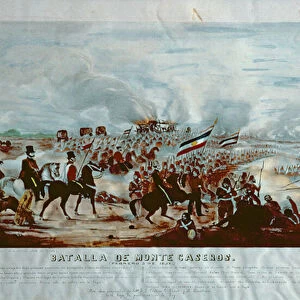 The Battle of Monte Caseros in April 1852, printed by C. Penuti and Alejandro Bernheim (litho)