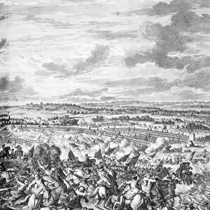 The Battle of Oudenarde, 1708 (engraving)
