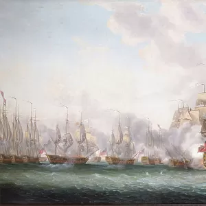 The Battle of the Saints, 12 April 1782, late 18th century (oil painting)