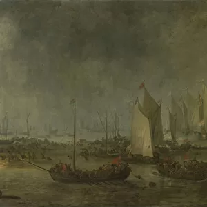 The Battle on the Slaak between the Dutch and Spanish Fleets during the Night of 12-13
