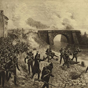 Battle of Toulouse, 1814 (gravure)