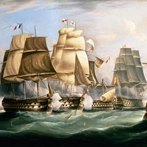 The Battle of Trafalgar, 21st October 1805, The Middle of the Day (oil on canvas)