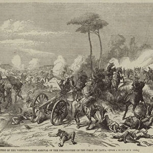 The Battle of the Volturno, the Arrival of the Piedmontese on the Field of Capua (engraving)