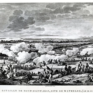 Battle of Waterloo, 18 June 1815 (engraving)