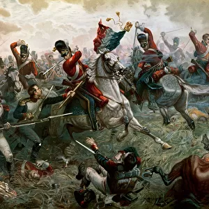 Battle of Waterloo, 18th June 1815, 1898 (colour litho)