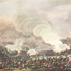 The Battle of Waterloo (coloured engraving)