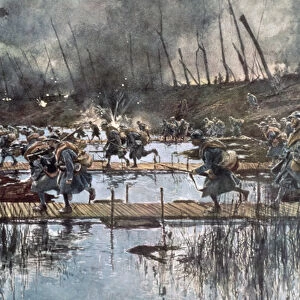 The Battle of the Yser in 1914 (oil on canvas)