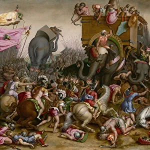 The Battle of Zama, after 1567 (oil on panel)