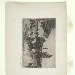 Bavarian Barn And Grainstack (etching)