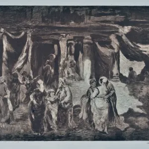 Bazaar in the Orient (drawing)