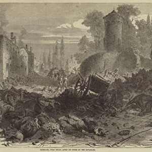 Bazeilles, near Sedan, after its Storm by the Bavarians (engraving)