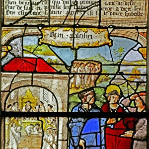 The Beatitudes, Eglise Sainte-Tanche de Lhuitre (stained glass)