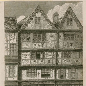 Beaumont House, Butcher Row, Temple Bar (engraving)