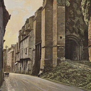 Beaumont-le-Roger, Entree de l ancienne abbaye (colour photo)
