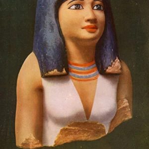 Beauty destined for the eternal darkness of the Egyptian Tomb (colour litho)