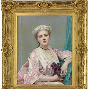 Beauty in Pink, (oil on canvas, framed)