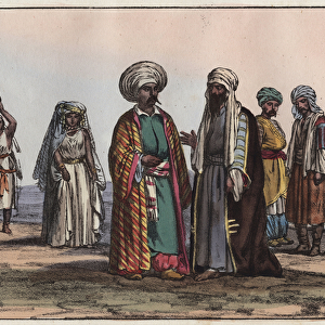 Bedouins - Bedouin - engraving from "Usi e Costumi di Tutti i Popoli dell