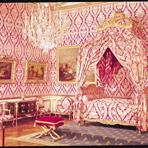 The bedroom of the dauphin with the bed of Madame de Seran, Louis XV style