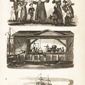 The Bellman, a London Wharf and Coal-ship and coal barge