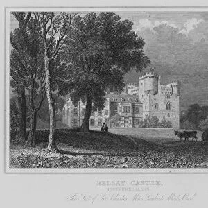 Belsay Castle, Northumberland, The Seat of Sir Charles Miles Lambert Monk, Baronet (engraving)