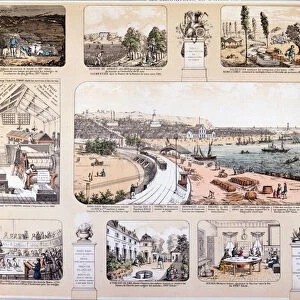 The Benefactors of Mankind, plate depicting Great Inventions