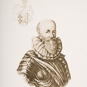 Bernal Diaz del Castillo (c. 1492-1584) (engraving)