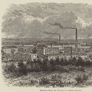 Bessbrook Mills and Village, County Armagh, Ireland (engraving)
