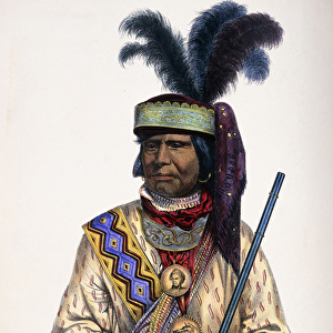 Billy-Bowlegs, A Seminole Chief, 1899 (hand-coloured lithograph)