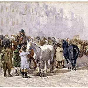 The Birmingham Horse Fair, c. 1841-49 (w / c on paper)