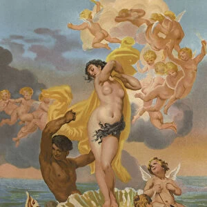 The birth of Aphrodite (chromolitho)