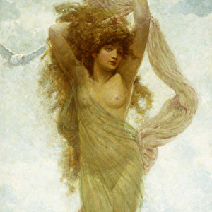 The Birth of Venus, (oil on canvas)