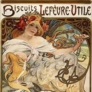 Biscuits Lefevre-Utile, designed as a calendar for 1897 (poster)