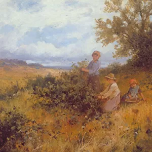 Blackberry Picking, c. 1870 (oil on canvas)