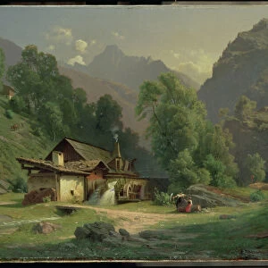 Blacksmiths House in a Valley, 1857 (oil on canvas)