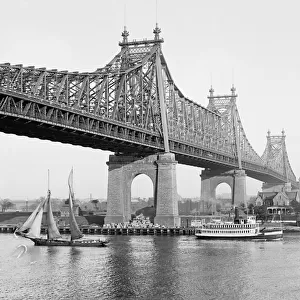 Blackwells Island (i. e. Queensboro) Bridge, New York, N. Y. 1910-20 (b / w photo)