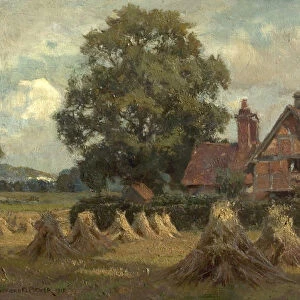 Bletchworth Quarry, Seen from Lower Lane Cottages, Dorking, Surrey, 1915 (oil on canvas)