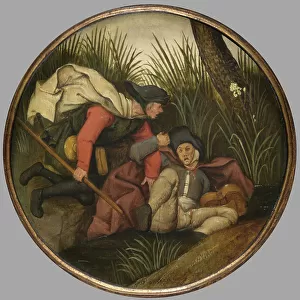 If the Blind Lead the Blind, Both shall Fall into the Ditch, c. 1594 (oil on panel)