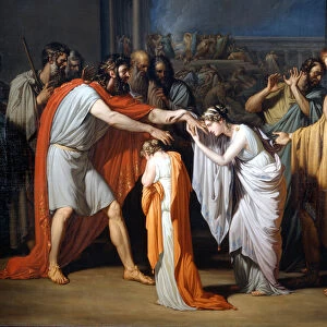 Blind Oedipus Meets His Daughters Painting by Giuseppe Bossi (1777-1815)