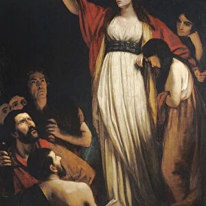 Boadicea haranguing the Britons (oil on canvas)
