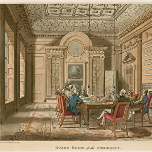 Board Room of the Admiralty (coloured engraving)